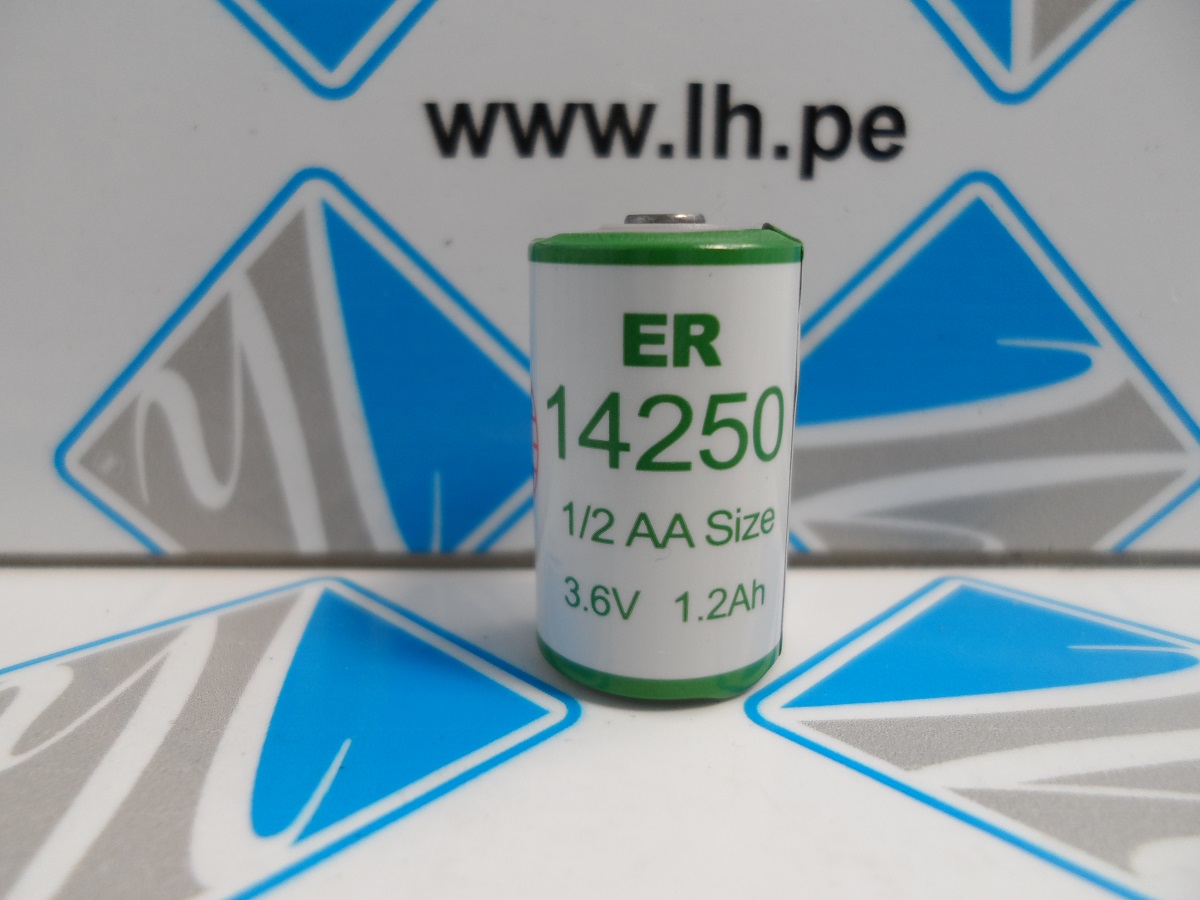 ER14250      Batería Lithium 1/2 AA, 3.6 Volt, 1.2Ah